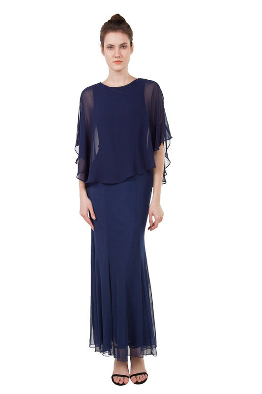 MISS ANNE LONG NAVY OCCASION DRESS