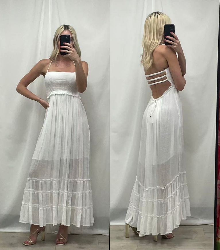 gigi and ella maxi dress Gigi and Ella white maxi dress , Size