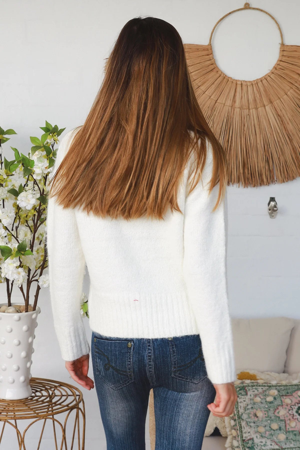 CHARLOTTE KNIT IN WINTER WHITE AND SEQUIN