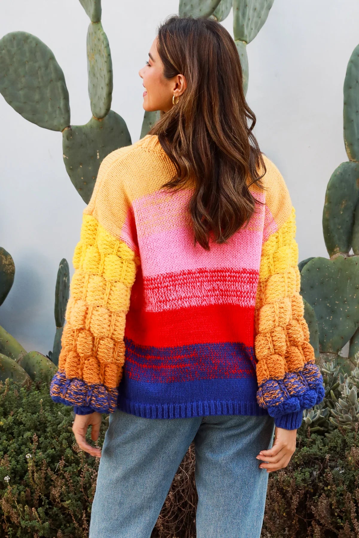 CHARLOTTE KNIT IN MUSTARD AND MULTI