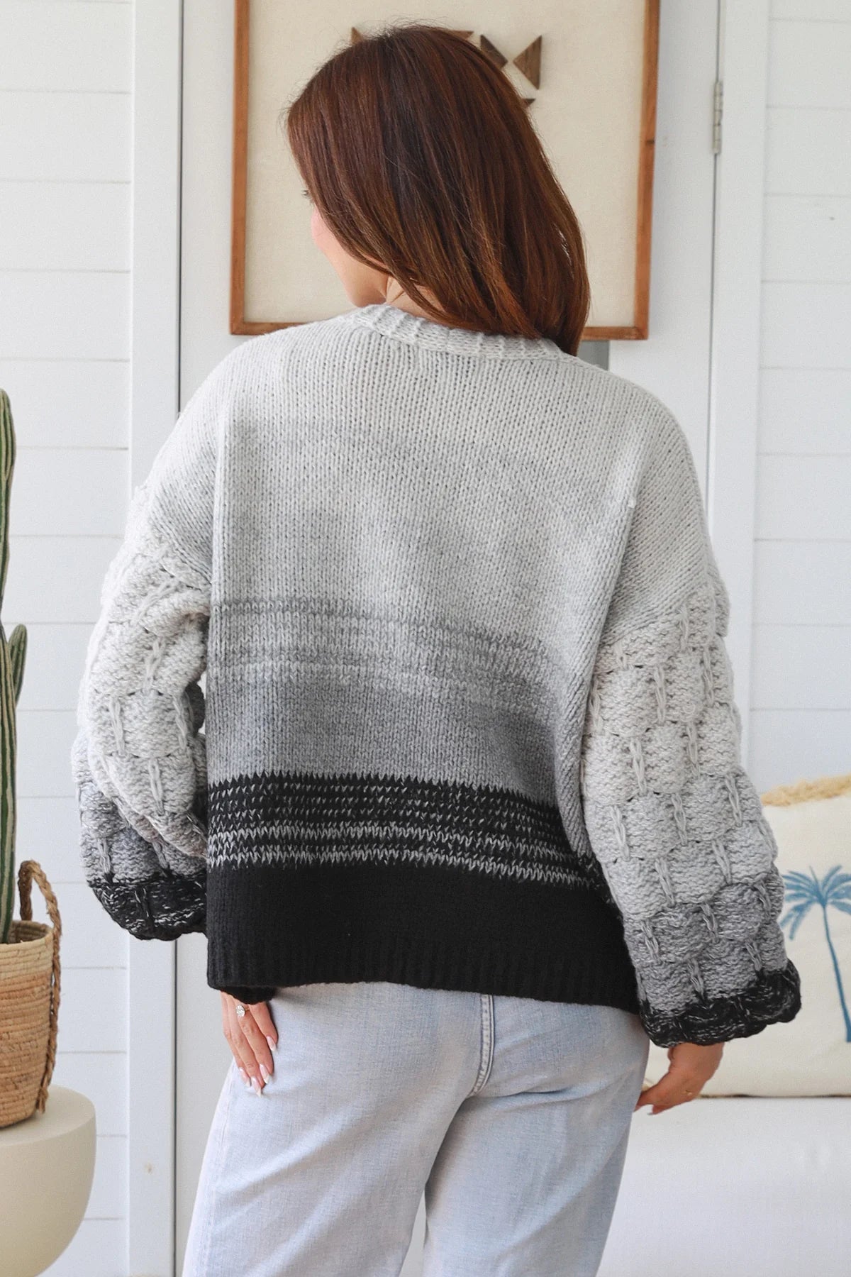 CHARLOTTE OMBRE KNIT CARDI