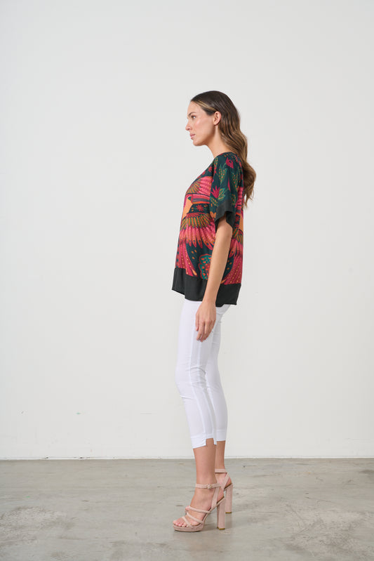CAJU KALEIDOSCOPE TOUCAN BLOUSE
