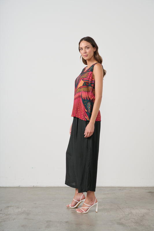 CAJU V-NECK TANK IN KALEIDOSCOPE PRINT