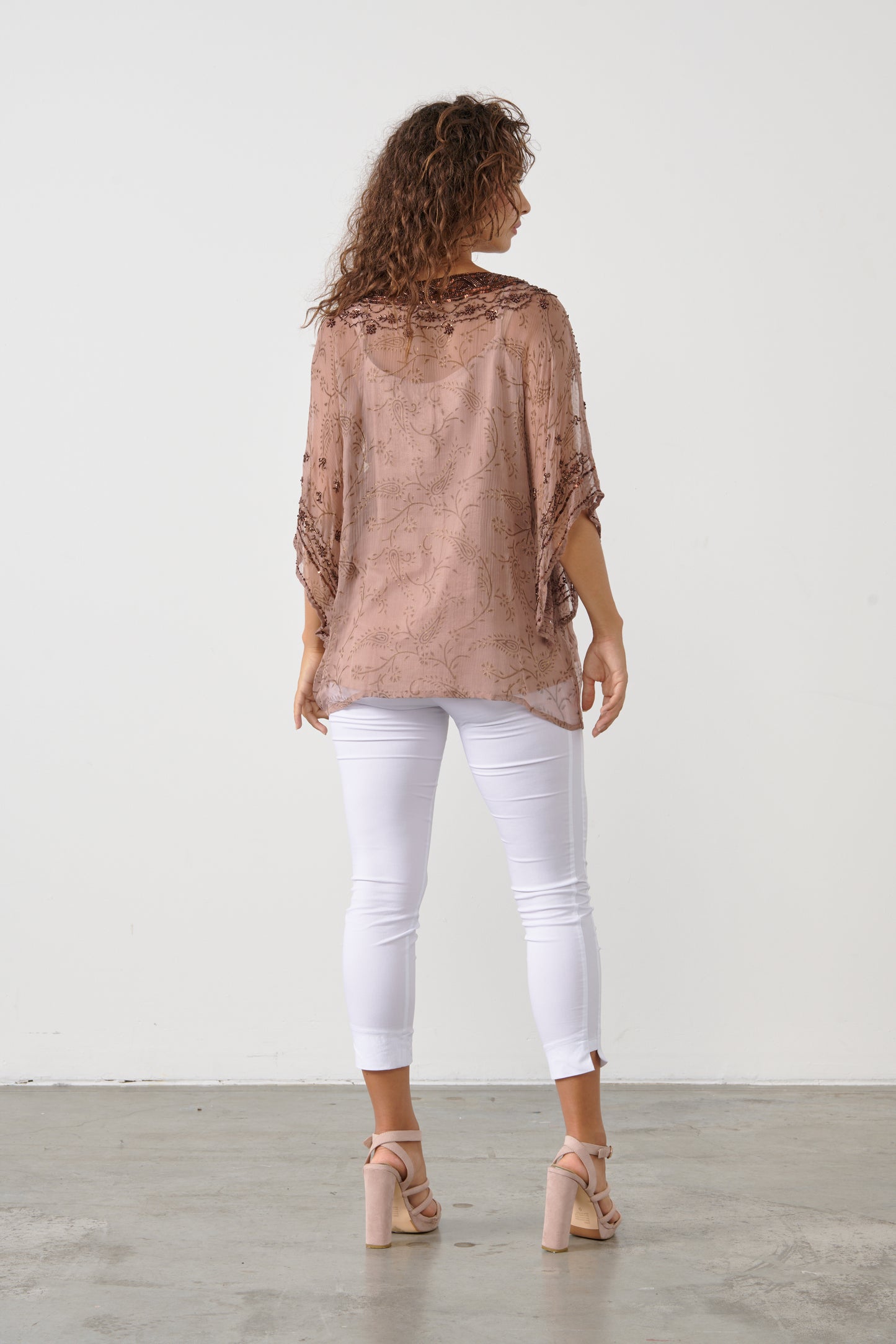 CAJU CINNAMON BEADED TOP