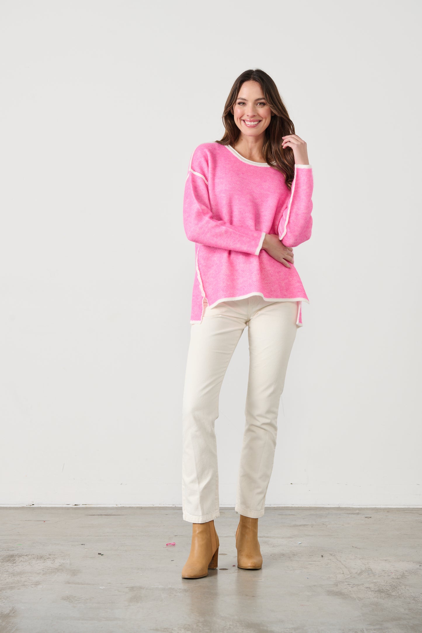 CAJU WOOL BLEND KNIT IN PINK