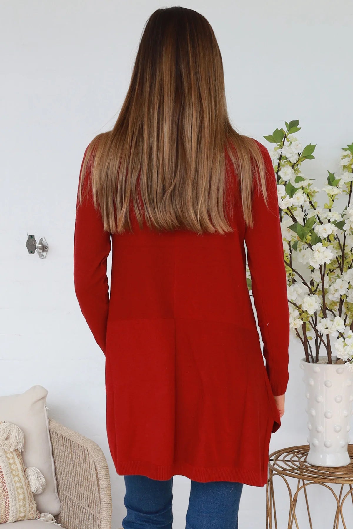 CHARLOTTE BRICK RED OVERSIZED KNIT