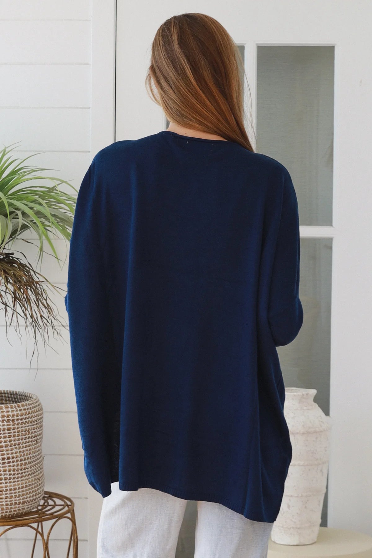 CHARLOTTE MERINO BLEND KNIT IN NAVY