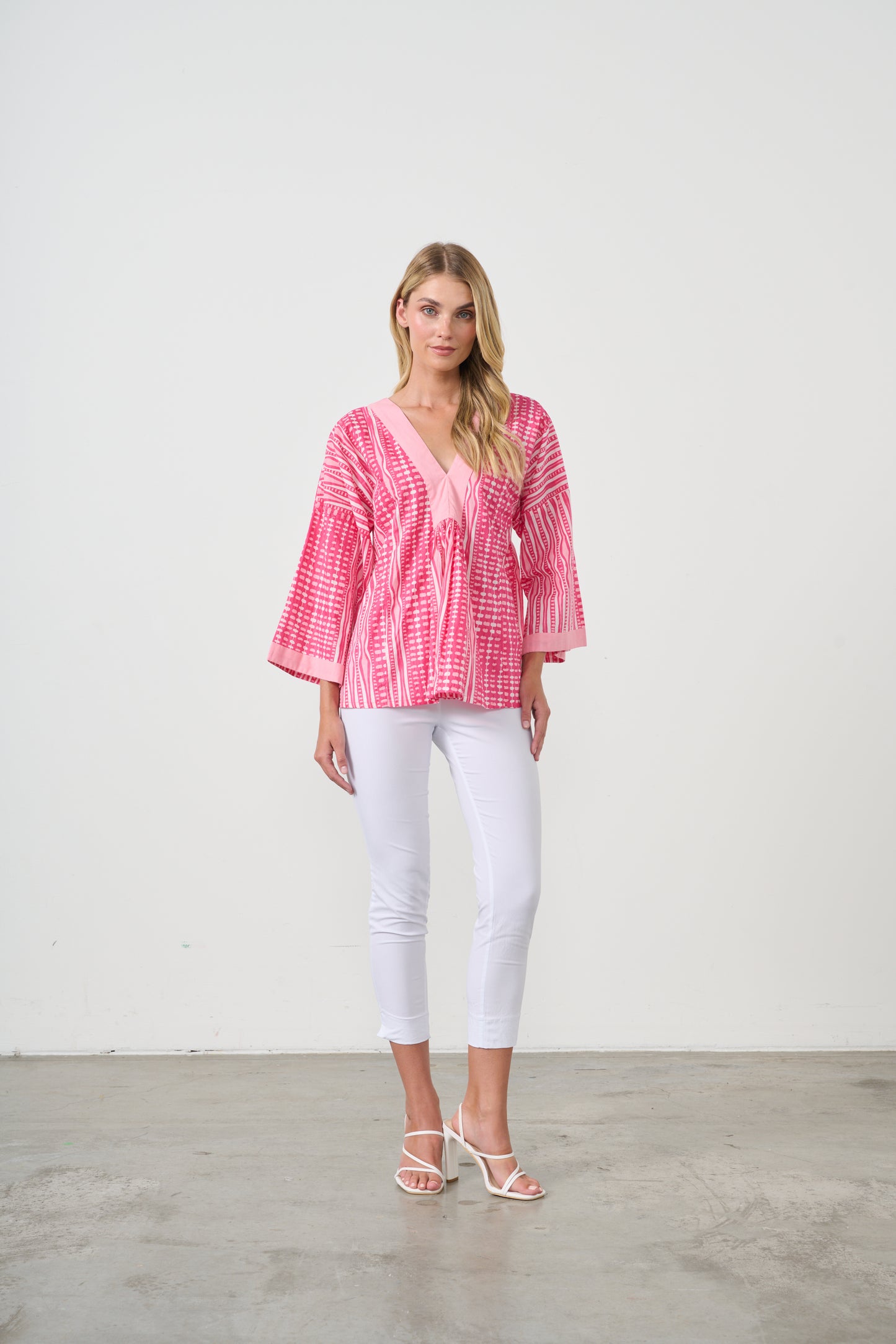 HOLMES & FALLON PINK SUMMERY COTTON SHIRT