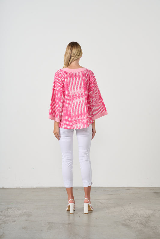 HOLMES & FALLON PINK SUMMERY COTTON SHIRT