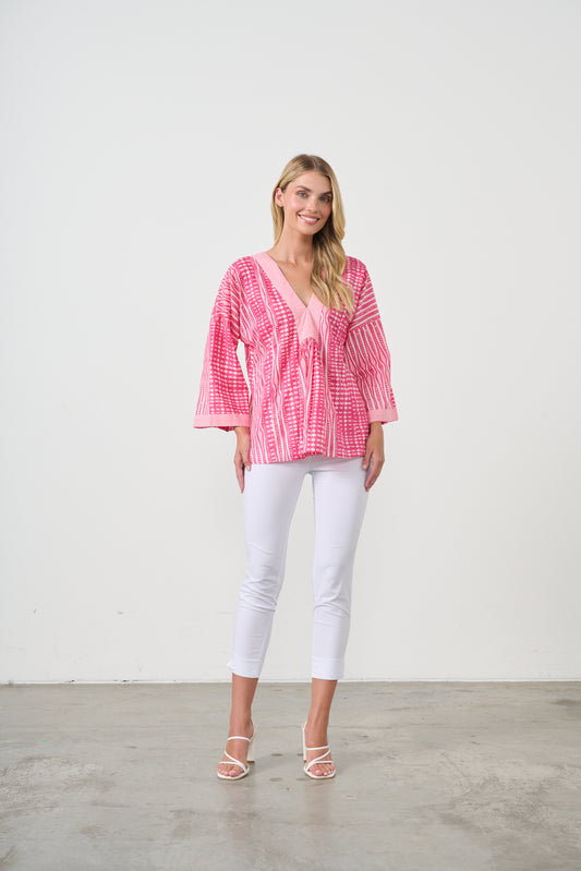 HOLMES & FALLON PINK SUMMERY COTTON SHIRT