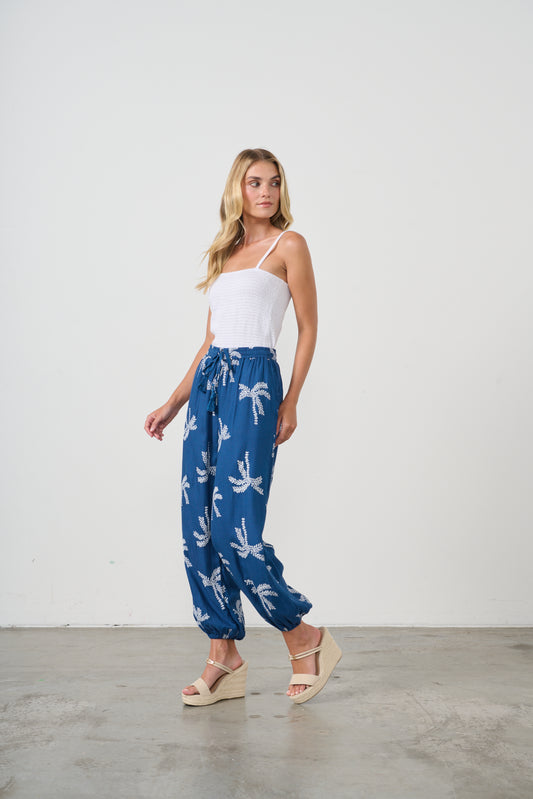 HOLMES AND FALLON BLUE PRINT PANT