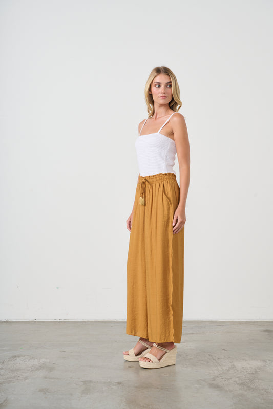 HOLMES & FALLON WIDE LEG PANT IN COPPER
