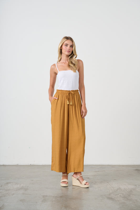 HOLMES & FALLON WIDE LEG PANT IN COPPER