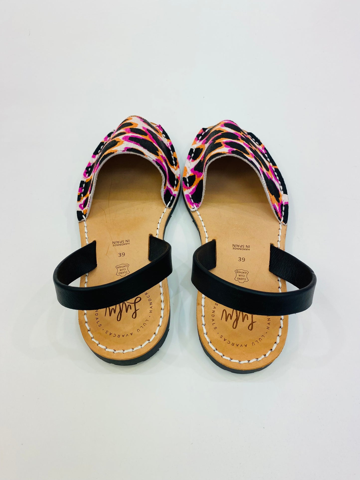 LULU AVARCAS BRIGHT ANIMAL PRINT SANDAL