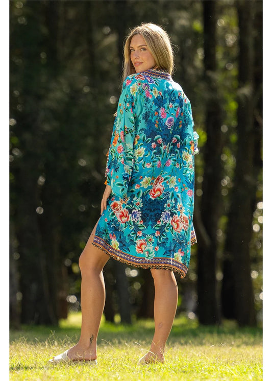 CIENNA LOTUS GARDEN KIMONO