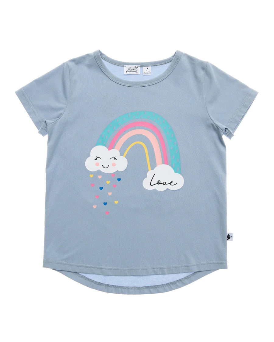 KISSED BY RADICOOL RAINBOW LOVE TEE