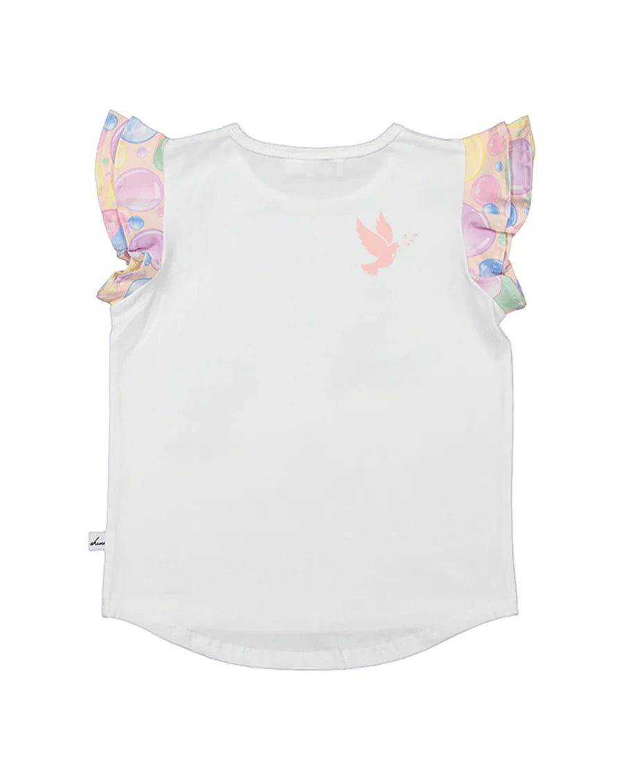 KISSED BY RADICOOL BUBBLE FRILL TEE