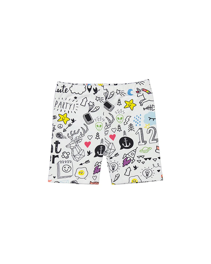 KISSED BY RADICOOL DOODLE BIKE SHORT
