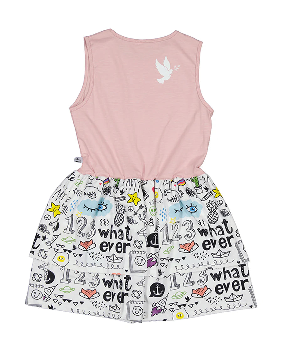 KISSED BY RADICOOL UNICORN DOODLE DRESS