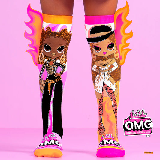 MADMIA LOL OMG BEE THE QUEEN SOCKS