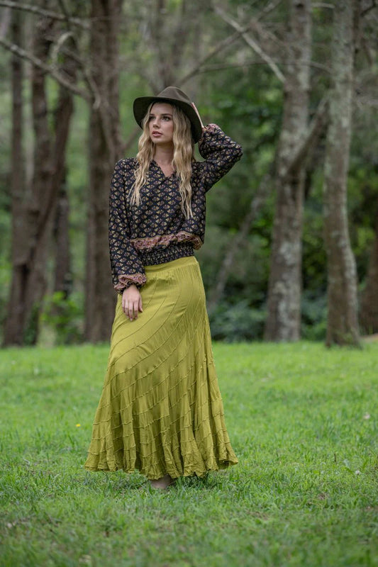 CIENNA NOVA SKIRT IN MOSS