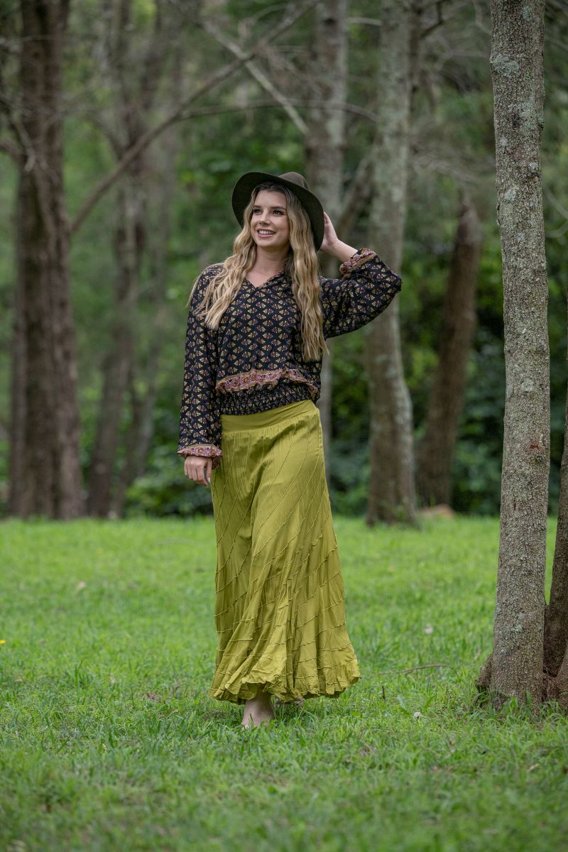 CIENNA NOVA SKIRT IN MOSS