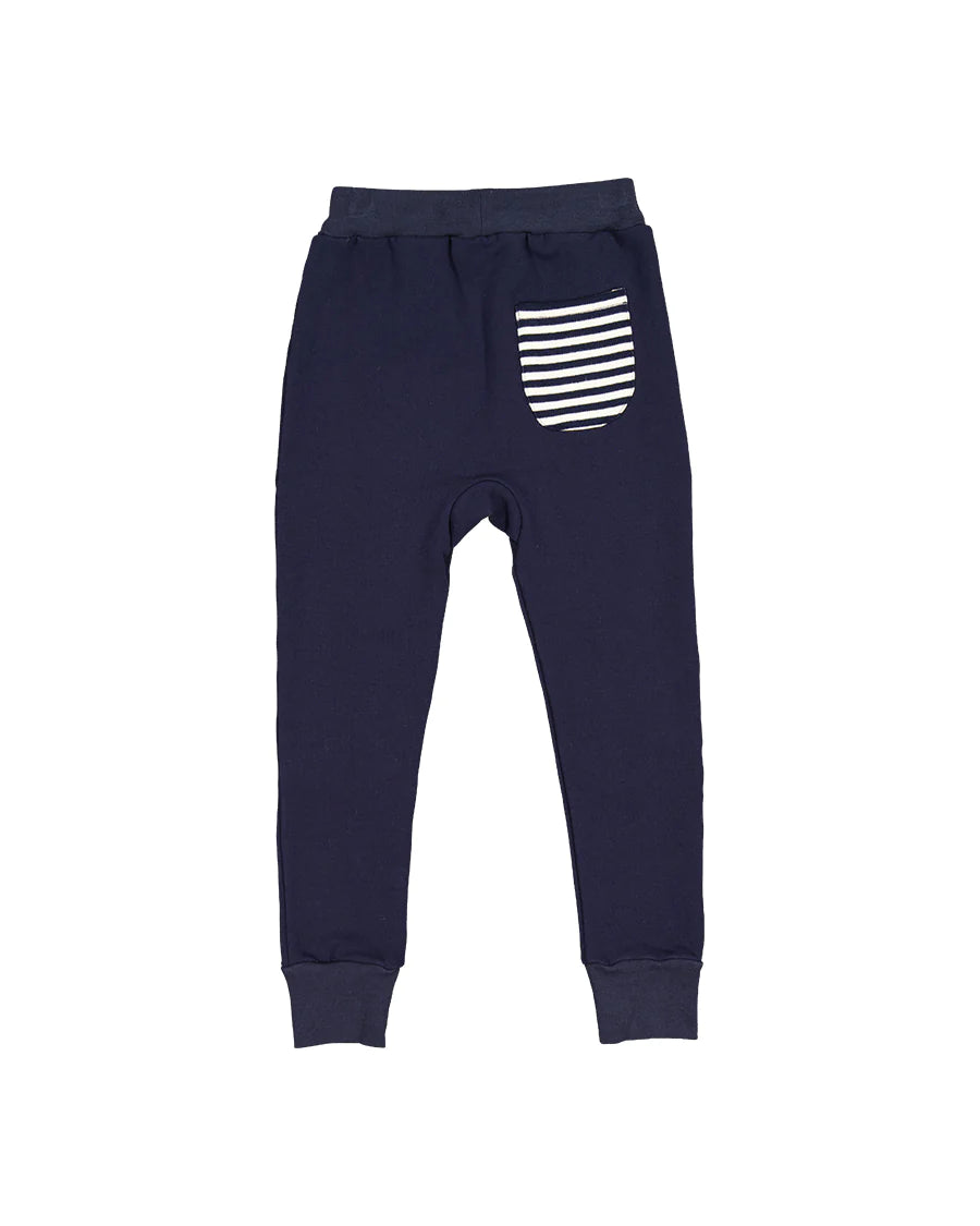 RAD TRIBE SPACEPANT IN NAVY & STRIPE