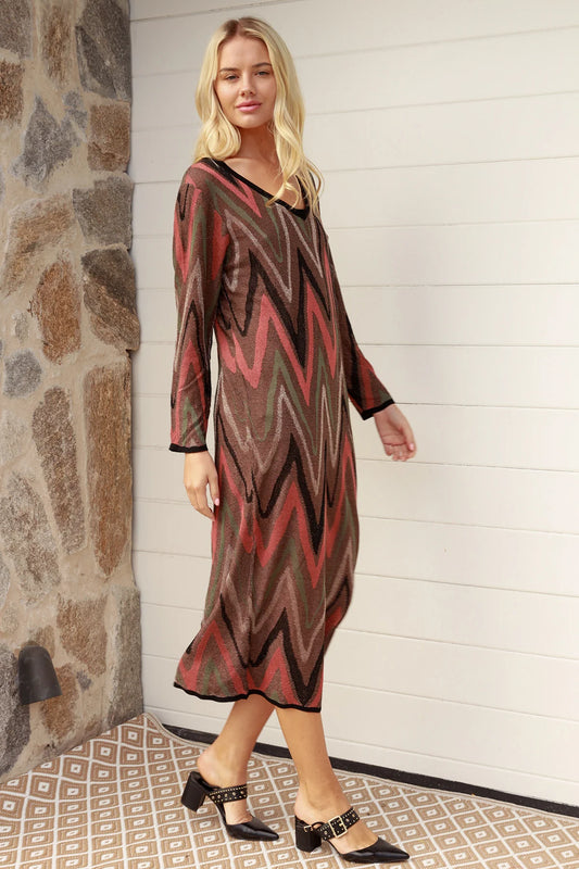 CHARLOTTE DRESS IN CHOCOLATE BROWN