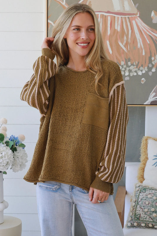 CHARLOTTE KHAKI KNIT