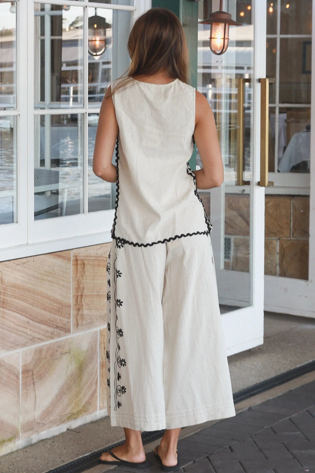 PAISLEY THE LABEL LINEN TOP