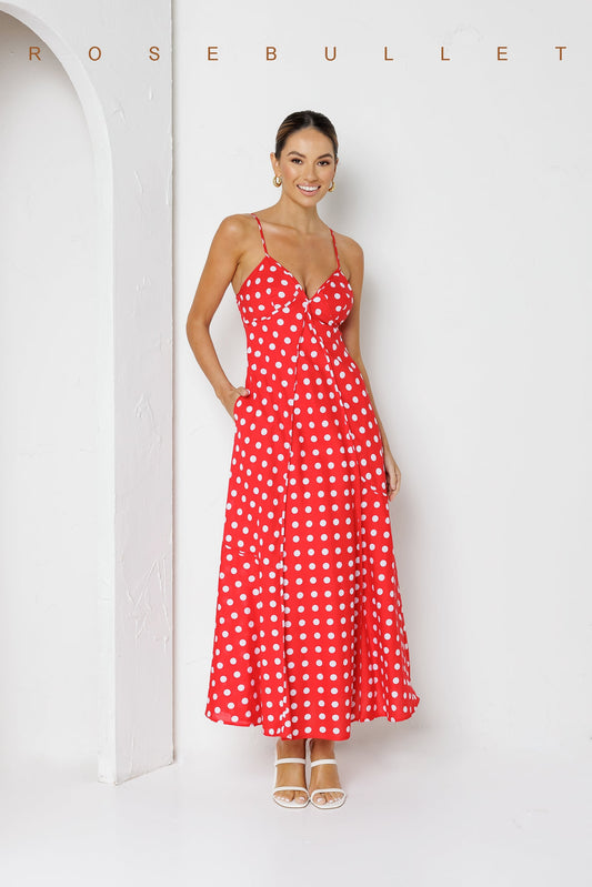 ROSEBULLET RED POLKA DOT DRESS