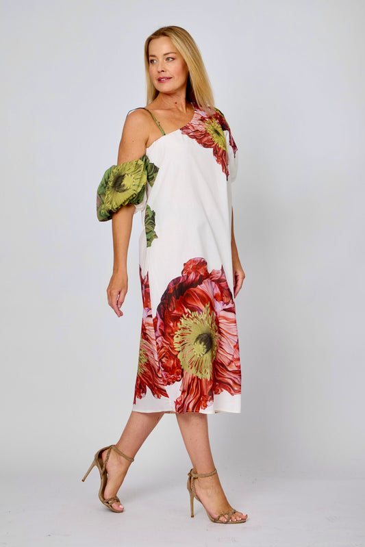 LA STRADA COTTON OFF THE SHOULDER PARTY DRESS