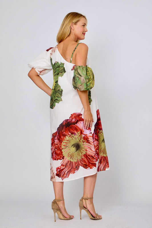 LA STRADA COTTON OFF THE SHOULDER PARTY DRESS