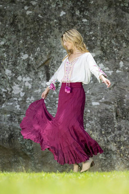 CIENNA NOVA SKIRT IN WINE