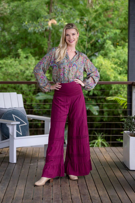 CIENNA TROPEZ PANT IN WINE