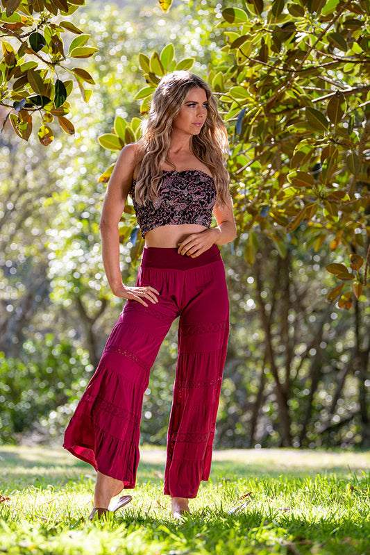 CIENNA TROPEZ PANT IN WINE