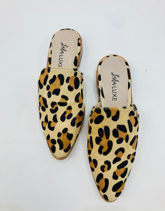 LULU LUXE SOPHIA MULE - LEOPARD