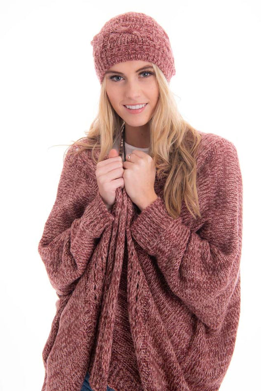 CIENNA MOHAIR BLEND CABLE BEANIE