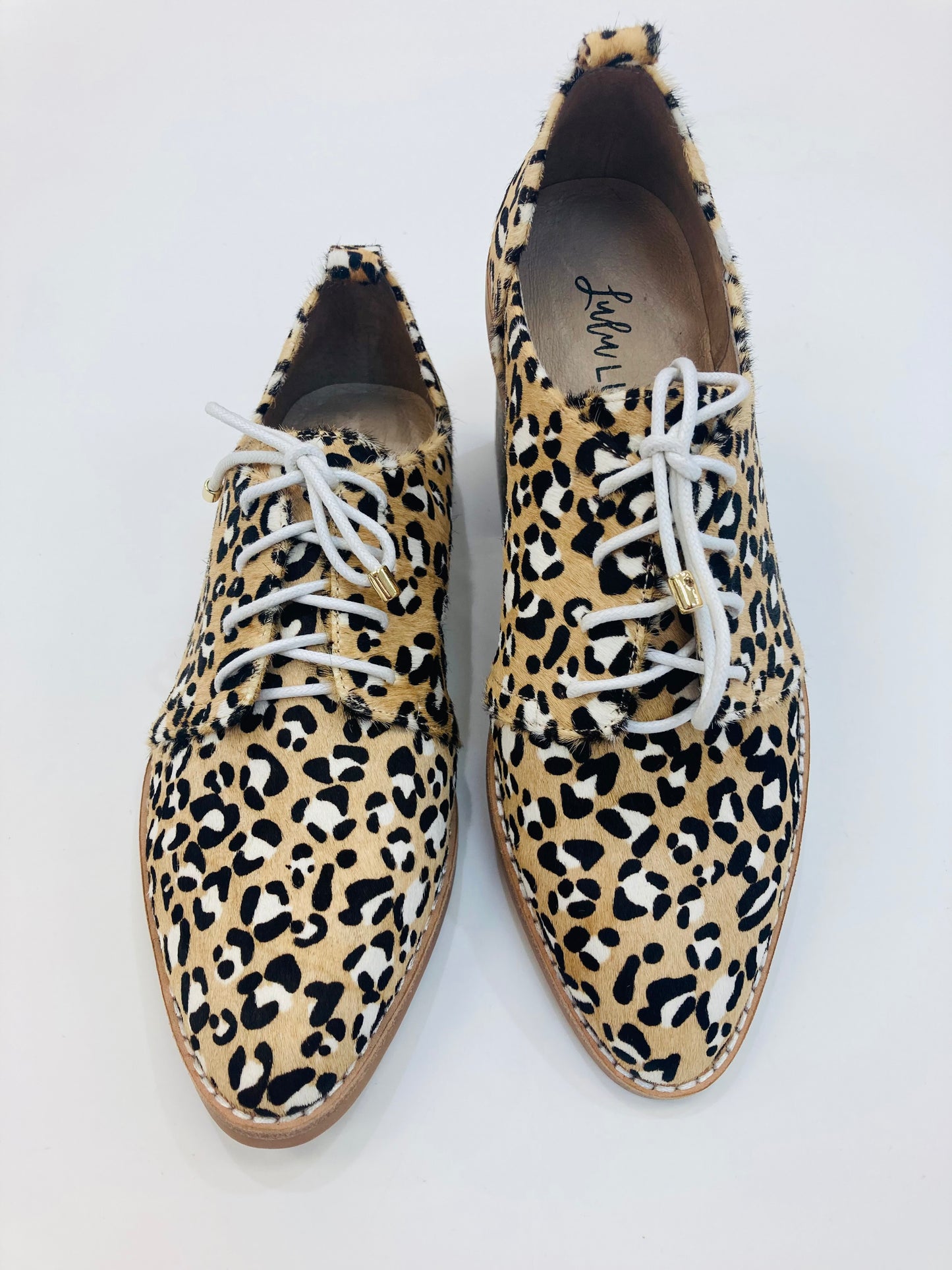 LULU LUXE MARLO BROGUE - BLUSH LEOPARD