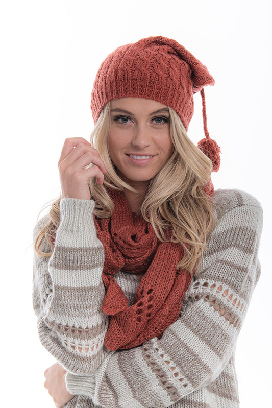 CIENNA MOHAIR BLEND POM POM BEANIE