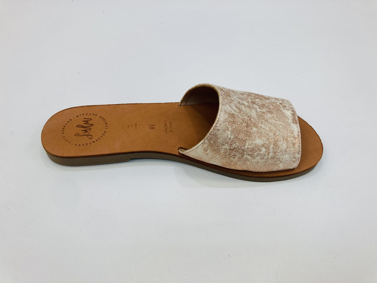 LULU AVARCAS STRESSED ROSE GOLD SLIDE