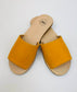 LULU AVARCAS ORANGE LEATHER SLIDE