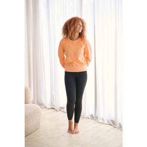 GELATU EMBOSSED COTTON SWEATER IN MANGO