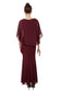 MISS ANNE FULL LENGTH BURGANDY DRESS