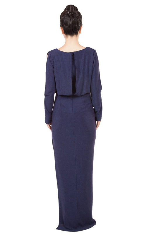 MISS ANNE NAVY FULL LENGTH OCCASION DRESS
