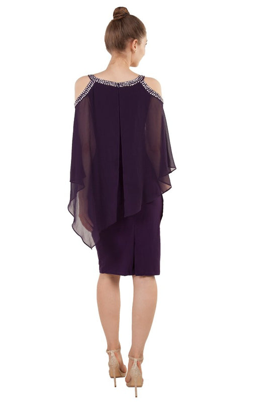 MISS ANNE COCKTAIL DRESS IN DEEP PURPLE