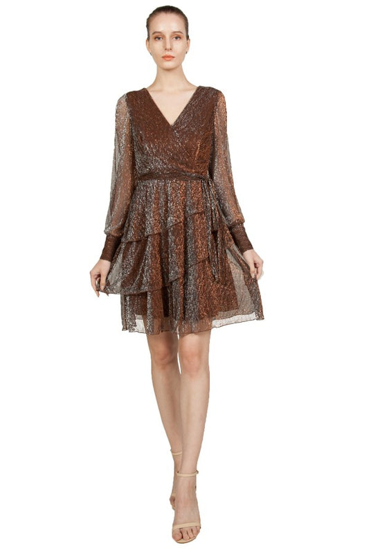 MISS ANNE COPPER COCKTAIL DRESS