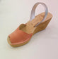 LULU AVARCAS LEATHER CORKS IN SALMON AND SILVER