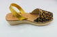 LULU AVARCAS ROPE WEDGE IN LEOPARD PRINT LEATHER