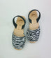 LULU AVARCAS LEATHER FLATFORM IN ZEBRA PRINT